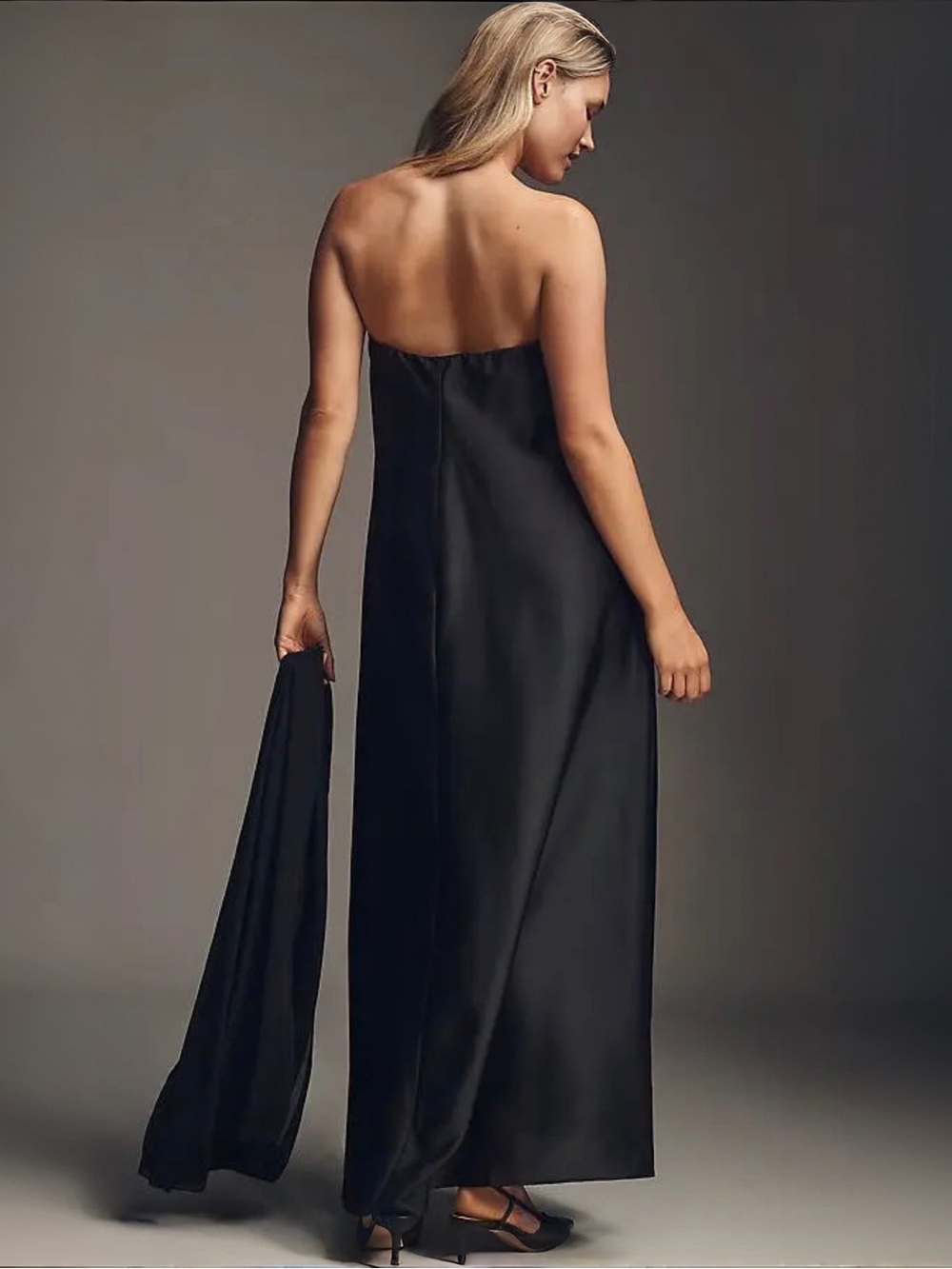 Show Me Your MuMu Renee Maxi Dress Wild Iris Luxe Satin Sz M MSRP $218 NEW - Picture 4 of 9